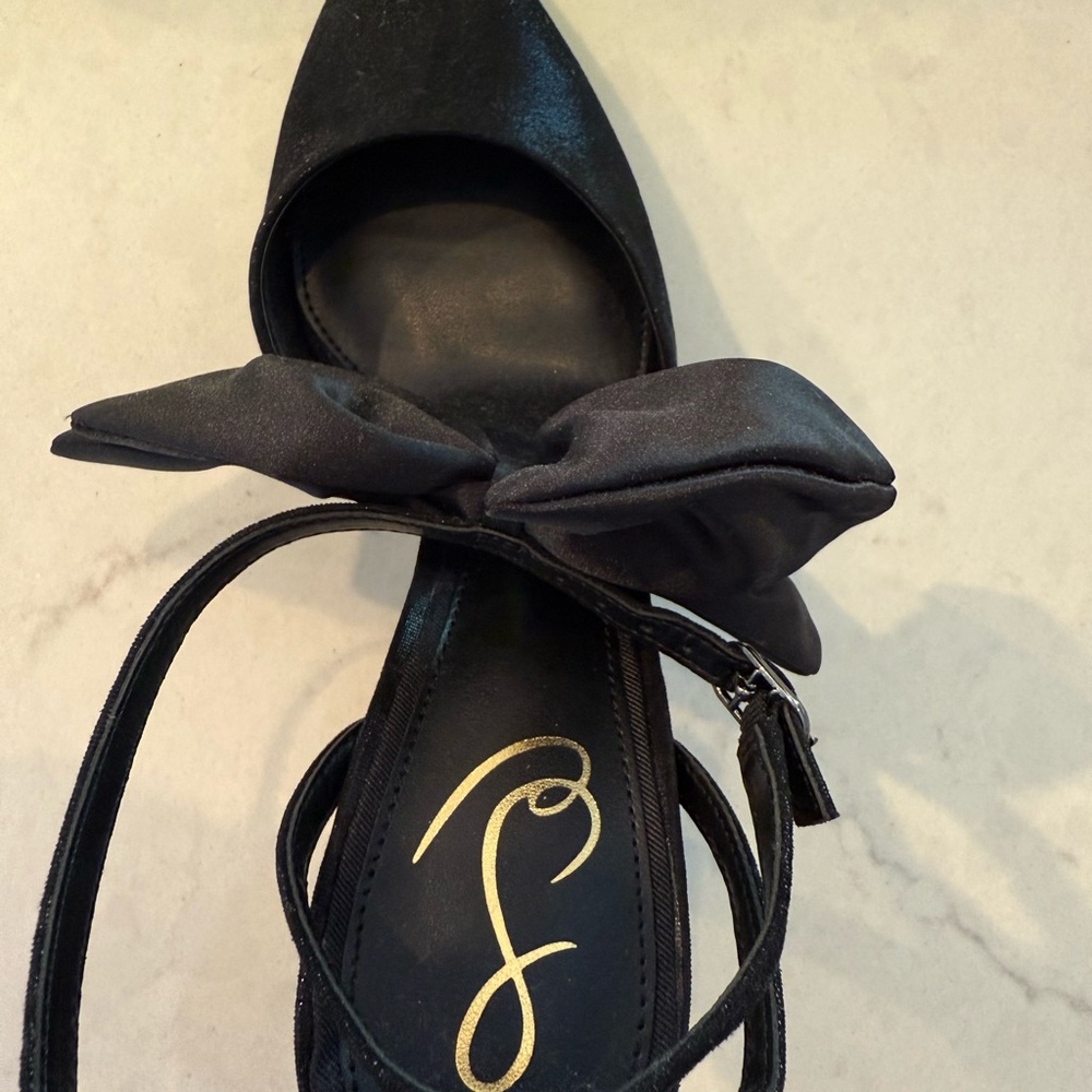 Sam Edelman Black Heel with Bow Accent-brand new never worn